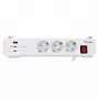Equip Power Strip CEE 7/7 90° auf 3x Schuko / 2x USB-C + USB-A, Weiß, 1,5m