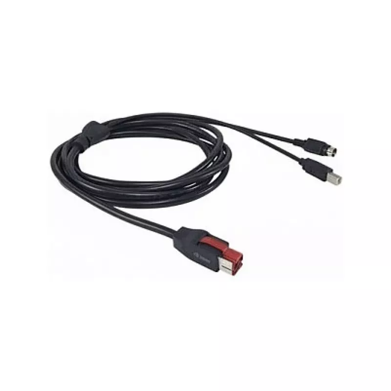 Equip PoweredUSB-Kabel 24V auf Mini-DIN 3-Pin Stecker 3,00m Schwarz