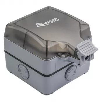 EQUIP Aufputzdose 1-Port Keystone ungeschirmt Außenbereich Grau IP44