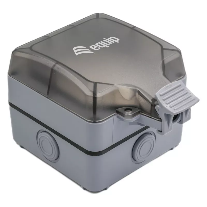 EQUIP Aufputzdose 1-Port Keystone ungeschirmt Außenbereich Grau IP44