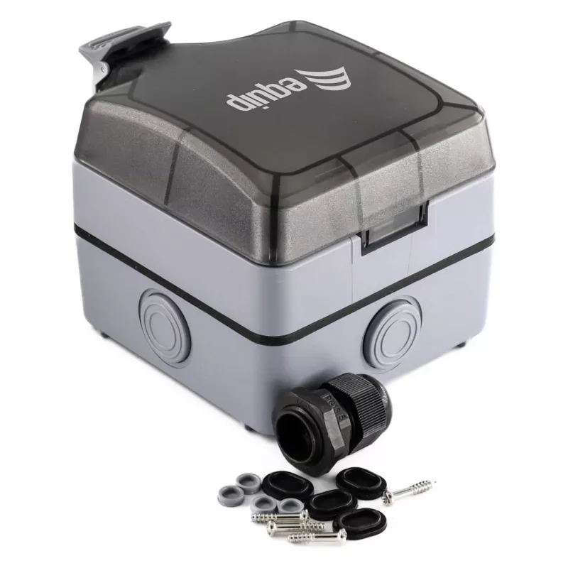EQUIP Aufputzdose 1-Port Keystone ungeschirmt Außenbereich Grau IP44
