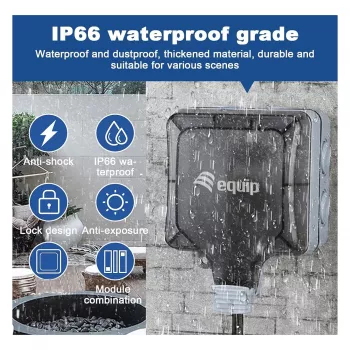 EQUIP Aufputzdose 1-Port Keystone ungeschirmt Außenbereich Grau IP44