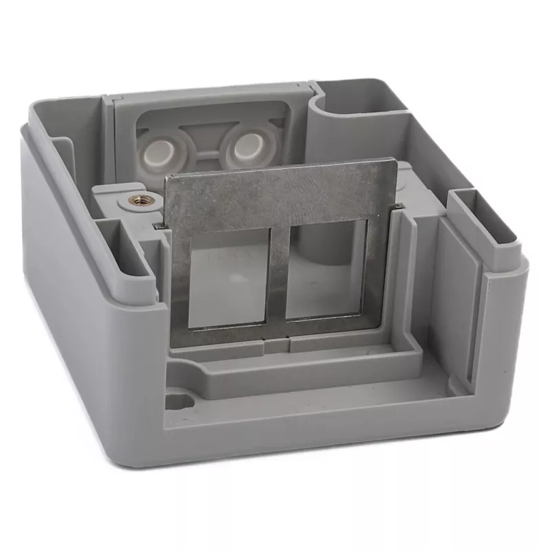 EQUIP Aufputz-Gehäuse 2-Port Keystone ungeschirmt Outdoor Grau