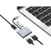 EQUIP USB-C 4-in-1 Dual-HDMI-Adapter mit 100W PD, 4K MST, Aluminium