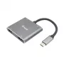 EQUIP USB-C 4-in-1 Dual-HDMI-Adapter mit 100W PD, 4K MST, Aluminium