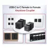 Equip USB-C Keystone Kupplung, USB 3.2 Gen 2, USB-C Buchse auf Buchse, Schwarz