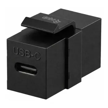 Equip USB-C Keystone Kupplung, USB 3.2 Gen 2, USB-C Buchse auf Buchse, Schwarz