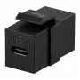 Equip USB-C Keystone Kupplung, USB 3.2 Gen 2, USB-C Buchse auf Buchse, Schwarz