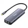 EQUIP USB-C Multiport Adapter mit 2x HDMI, RJ45, 2x USB-A, USB-C PD 100W, Grau
