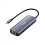 EQUIP USB-C Multiport Adapter mit 2x HDMI, RJ45, 2x USB-A, USB-C PD 100W, Grau