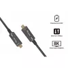 EQUIP USB-C auf C aktives optisches Kabel 7,5 m 8K 60 Hz PD 60 W 10 Gbit/s Schwarz