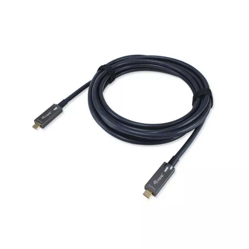 EQUIP USB-C auf C aktives optisches Kabel 7,5 m 8K 60 Hz PD 60 W 10 Gbit/s Schwarz