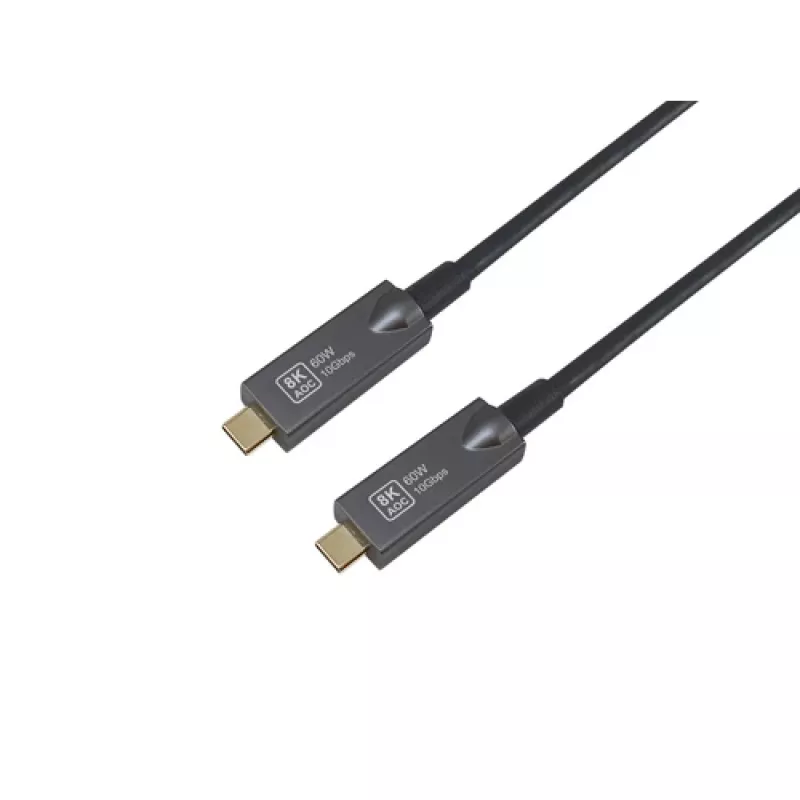 EQUIP USB-C auf C aktives optisches Kabel 7,5 m 8K 60 Hz PD 60 W 10 Gbit/s Schwarz