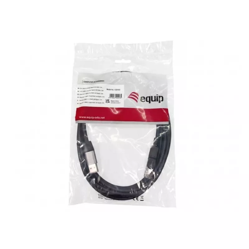 Equip USB-C + USB-A auf RJ45 Gigabit Ethernet Adapter, 5 m, Schwarz