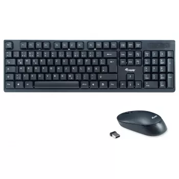 Equip Kabelloses Tastatur- und Maus-Set - Deutsches Layout - Schwarz