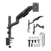 Ergo Office ER-691 B Gasfeder-Monitorhalterung für 17-32 inch Bildschirme, 1-10 kg, Matt Schwarz, VESA 75/100