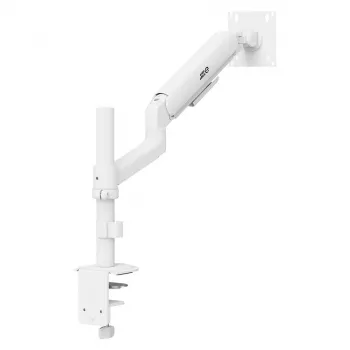 ERGO OFFICE ER-691 W Gas-Feder-Tischhalterung für 17-32 inch Monitore bis 10 kg, Mattweiß