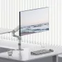 ERGO OFFICE ER-691 W Gas-Feder-Tischhalterung für 17-32 inch Monitore bis 10 kg, Mattweiß
