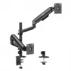 ERGO OFFICE ER-692 B Dual-Monitor-Tischhalterung, Gasfederarm, für 17-32 inch, 1-10 kg pro Arm, Matt Schwarz