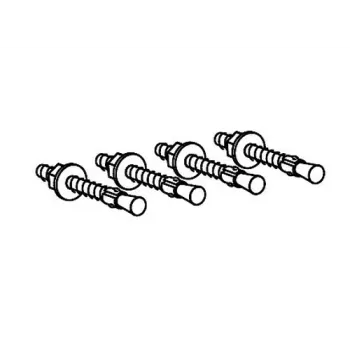 Ergotron 90-018 Dübel-Set für Ständer – 3/8-16 x 3 Zoll Gewindestahlanker (2er-Pack)