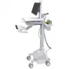 Ergotron Mobiler medizinischer Workstation-Wagen für LCD-Display / PC-Ausstattung - LiFe-Akku betrieben, EU - Medizinisch - Kunststoff, Aluminium, verzinkter Stahl - Grau, Weiß, poliertes Aluminium - Bildschirmgröße: bis zu 22 Zoll