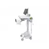 Ergotron Mobiler medizinischer Workstation-Wagen für LCD-Display / PC-Ausstattung - LiFe-Akku betrieben, EU - Medizinisch - Kunststoff, Aluminium, verzinkter Stahl - Grau, Weiß, poliertes Aluminium - Bildschirmgröße: bis zu 22 Zoll