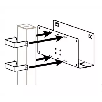Ergotron Peripherie-Montagehalterung für 3x3-Pfosten, Stahl, Schwarz (60-158-100)