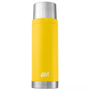 Esbit Sculptor Vakuumflasche 1L Sonnengelb – Auslaufsichere Isolierflasche mit integriertem Becher