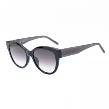 ESCADA Damen Sonnenbrille SESD99-550700 - Schwarzer Acetat-Rahmen mit grauen Gradientengläsern - 55/18/140 mm