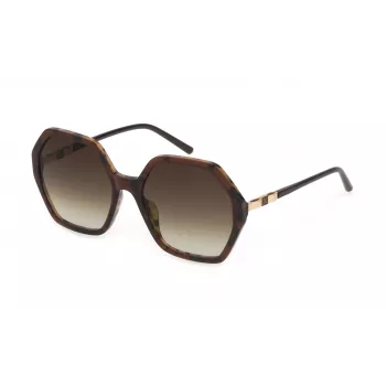 ESCADA Damen-Sonnenbrille SESD47-5709YV Butterfly/Cat-Eye Havana/Brown Gradient 57mm