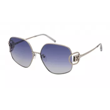 ESCADA Damen-Sonnenbrille SESD91600A39 - Schwarzer Rahmen, Graue Gradientengläser, 60/16/130 mm