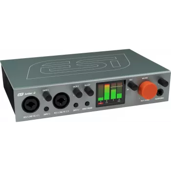 ESI Amber i2 24-bit/192 kHz USB-C Audio-Interface mit 2 Mic/Line/Instrument-Eingängen und +48V Phantomspeisung