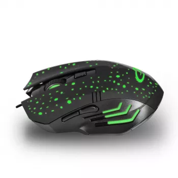 Esperanza EGM212 Kabelgebundene Optische Gaming-Maus, 2400 DPI, 6 Tasten, USB, Rechtshänder, Schwarz