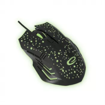 Esperanza EGM212 Kabelgebundene Optische Gaming-Maus, 2400 DPI, 6 Tasten, USB, Rechtshänder, Schwarz