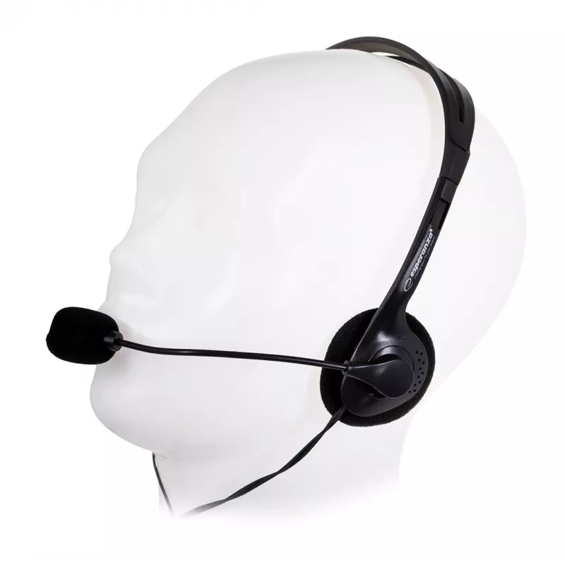 Esperanza EH102 Kabelgebundenes Headset mit Mikrofon - Schwarz