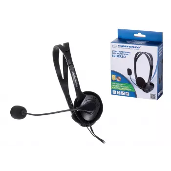 Esperanza EH102 Kabelgebundenes Headset mit Mikrofon - Schwarz