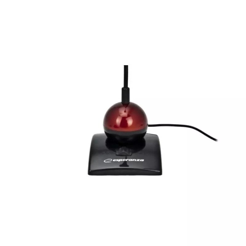 Esperanza EH130 PC-Mikrofon, Kondensator, omnidirektional, 3,5-mm-Klinke, Schwarz/Rot