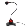Esperanza EH130 PC-Mikrofon, Kondensator, omnidirektional, 3,5-mm-Klinke, Schwarz/Rot