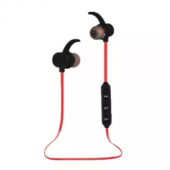 Esperanza EH186K Kabellose In-Ear-Sport-Neckband-Bluetooth-Kopfhörer mit Mikrofon, Schwarz/Rot
