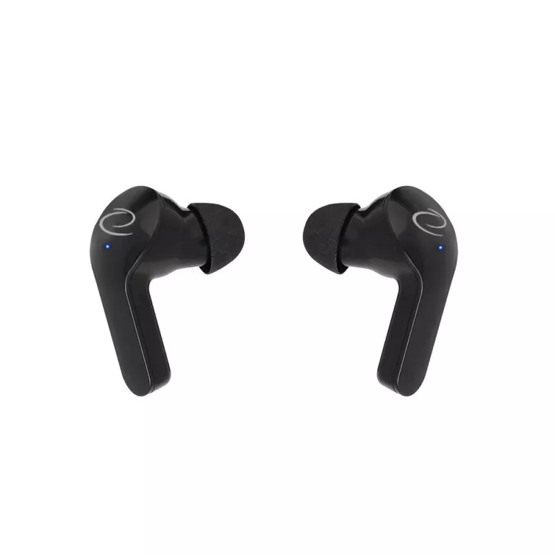 Esperanza EH239K True Wireless Stereo Bluetooth In-Ear Kopfhörer mit Ladecase, Touch-Steuerung, eingebautem Mikrofon, Schwarz