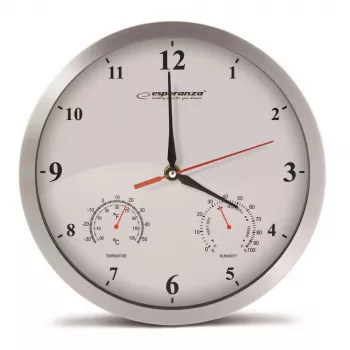 Esperanza EHC008W Mechanische Wanduhr, Rund, Weiß