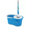 Esperanza EHS005 Wischsystem mit Schleuder, Teleskopstiel, 6L Eimer, 2 Mikrofaserbezüge, Grün/Grau
