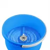 Esperanza EHS007 Wischset mit Schleuderfunktion, Mikrofaser, 2 Köpfe, Edelstahlstiel, Grün/Grau