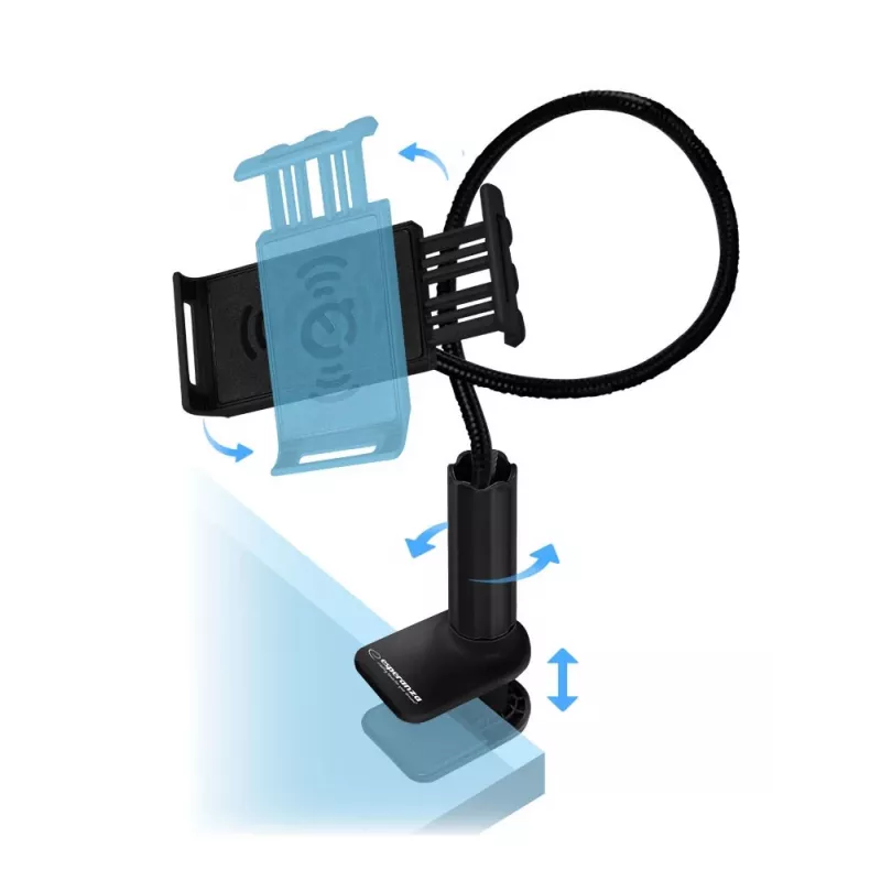 Esperanza EMH142 Desktop-Halterung für Smartphones und Tablets, Schwarz