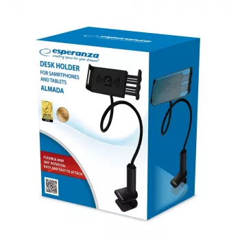 Esperanza EMH142 Desktop-Halterung für Smartphones und Tablets, Schwarz