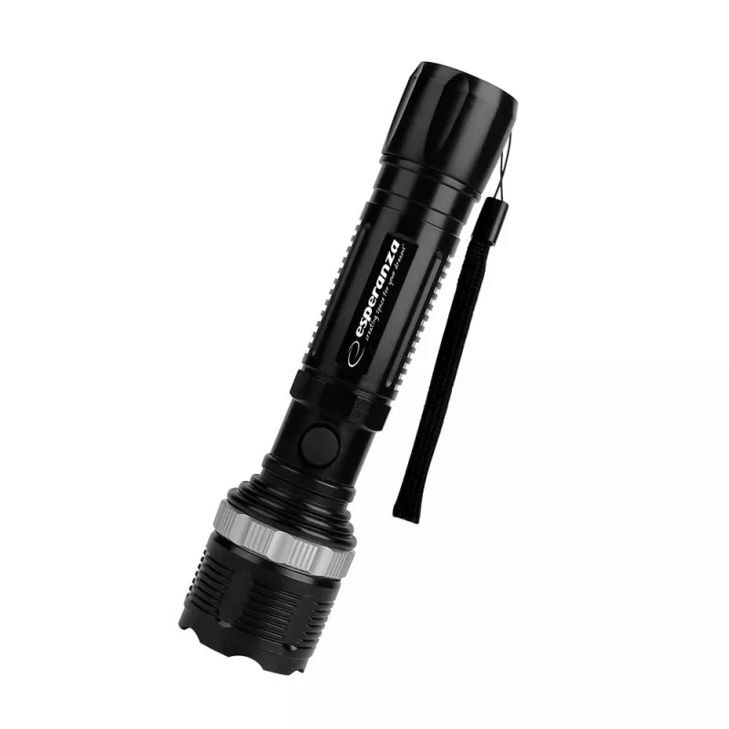 Esperanza Epione L Schwarz Handtaschenlampe LED, 80 lm, 100 m Strahl, Aluminium, Spritzwassergeschützt