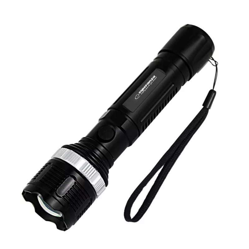 Esperanza Epione L Schwarz Handtaschenlampe LED, 80 lm, 100 m Strahl, Aluminium, Spritzwassergeschützt