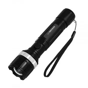 Esperanza Epione L Schwarz Handtaschenlampe LED, 80 lm, 100 m Strahl, Aluminium, Spritzwassergeschützt