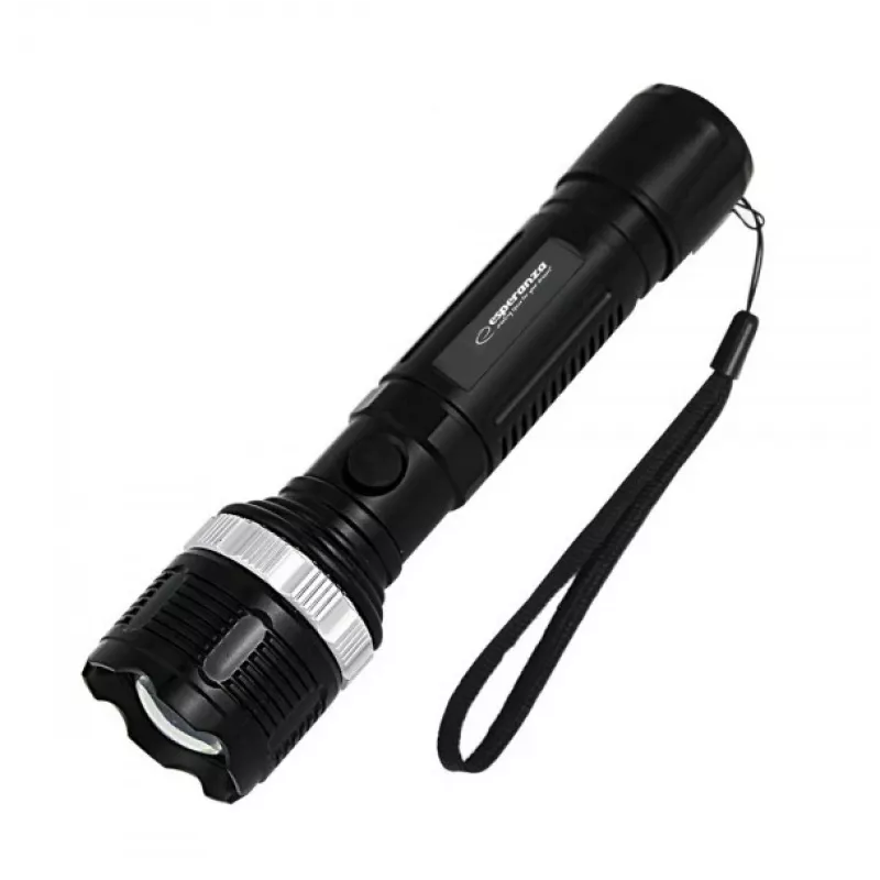 Esperanza Epione L Schwarz Handtaschenlampe LED, 80 lm, 100 m Strahl, Aluminium, Spritzwassergeschützt