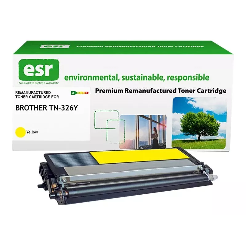ESR Remanufactured Toner Cartridge Kompatibel mit Brother TN-326Y Gelb 3.500 Seiten